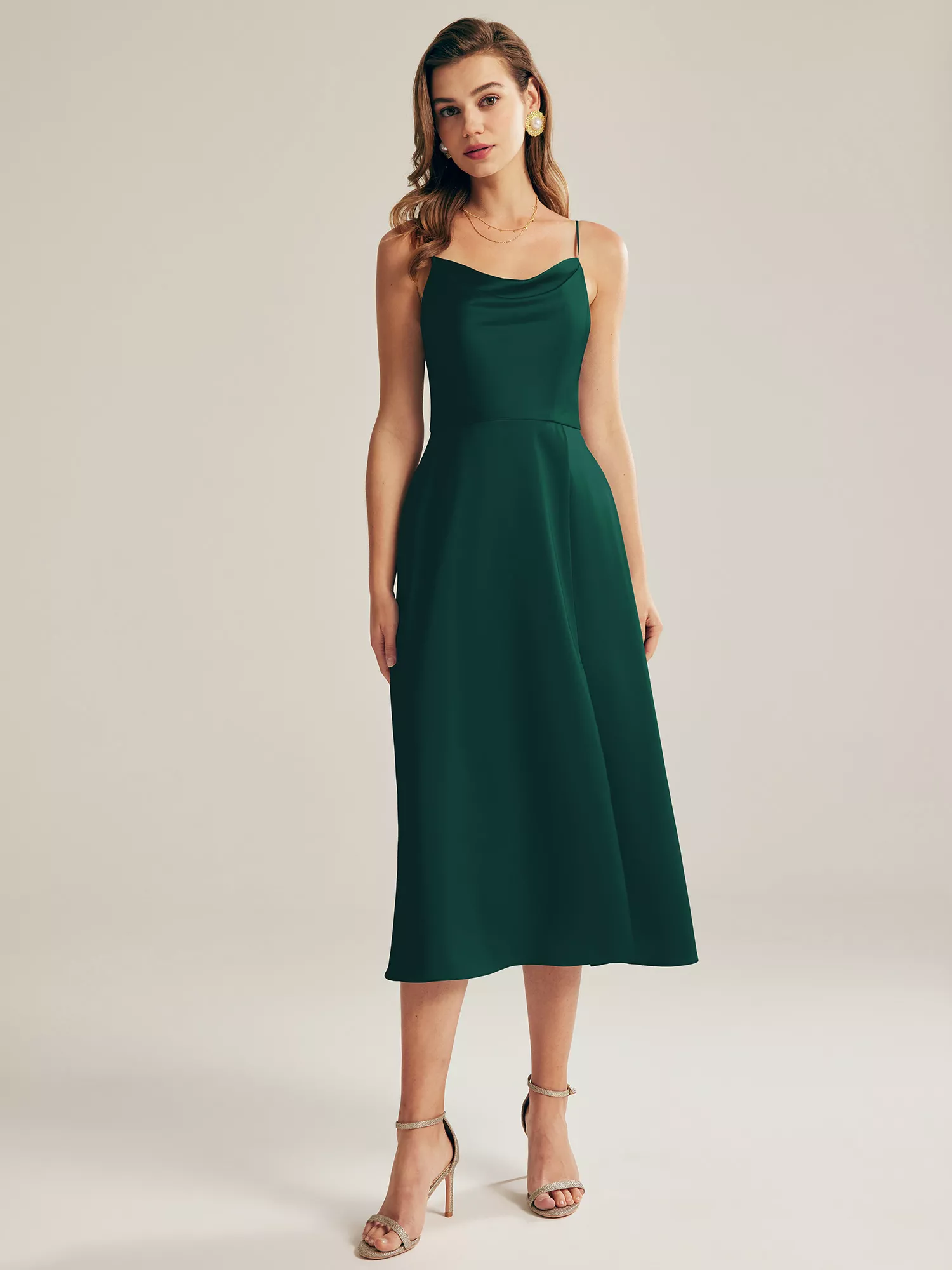 AW Renee Hunter Green  Plus Size Wedding Guest Dresses